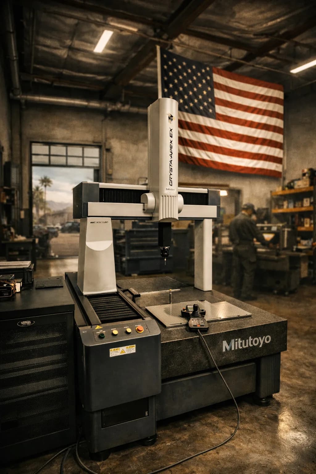 White CMM machine in the IPA Werks inspection area